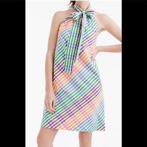 J. Crew rainbow gingham checkered dress